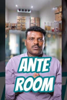 Why is an ante room so important when setting up a freezer room?